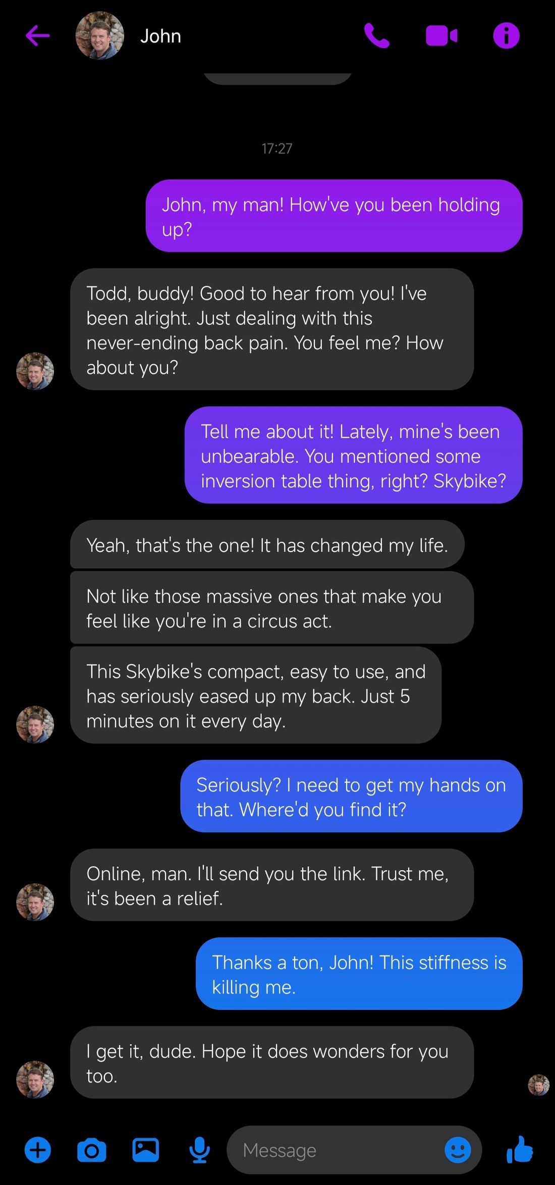 Skybike share relief